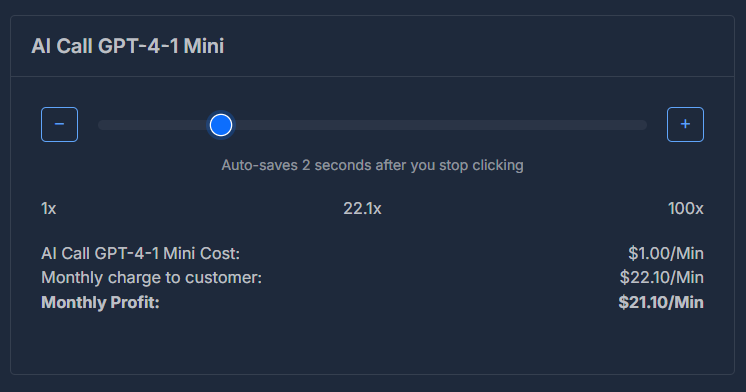 AI Call GPT-4.1 Mini Cost